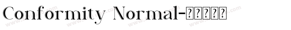 Conformity Normal字体转换